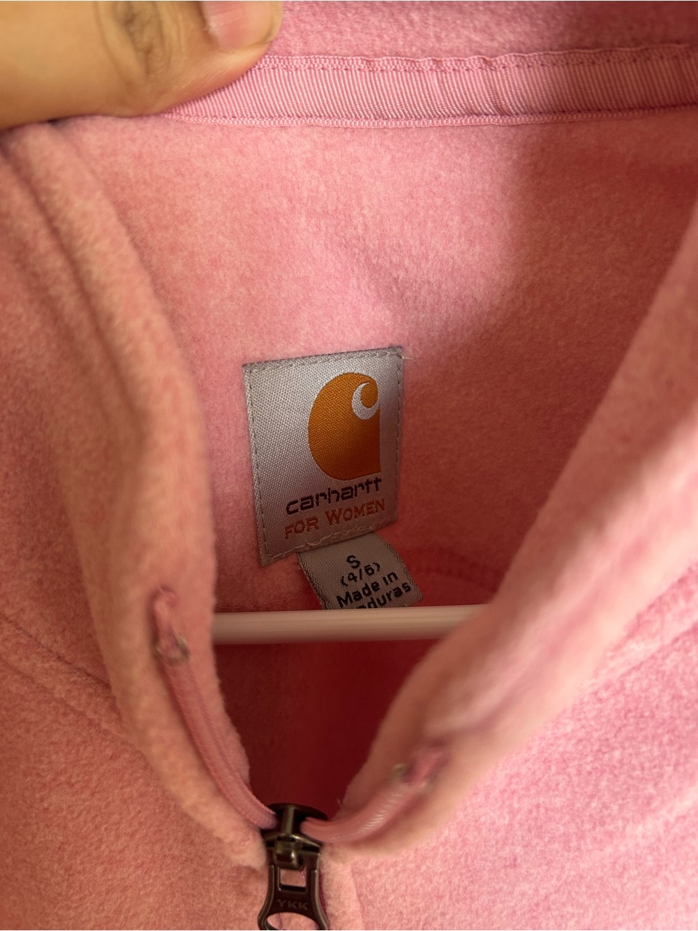 Carhartt Pink Women's Fleece Zip-Up - Picture 2 of 3
